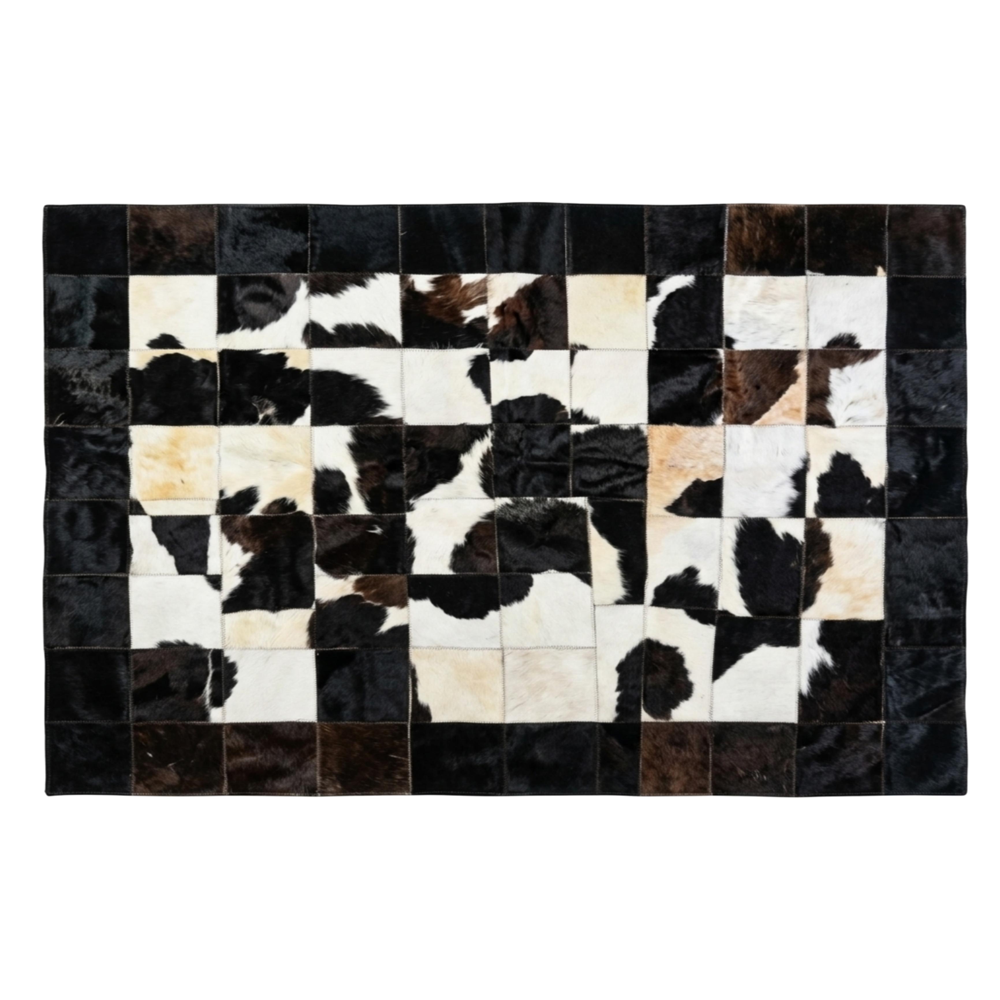 Natural Cowhide Patchwork Rug