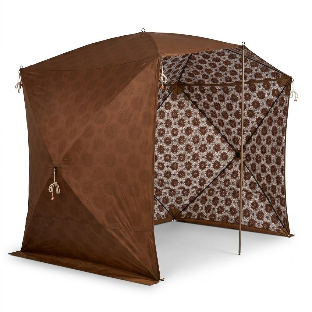 Camping Shelter with Canopy & Side Windbreaks 190*190*3.80– Desert Beige
