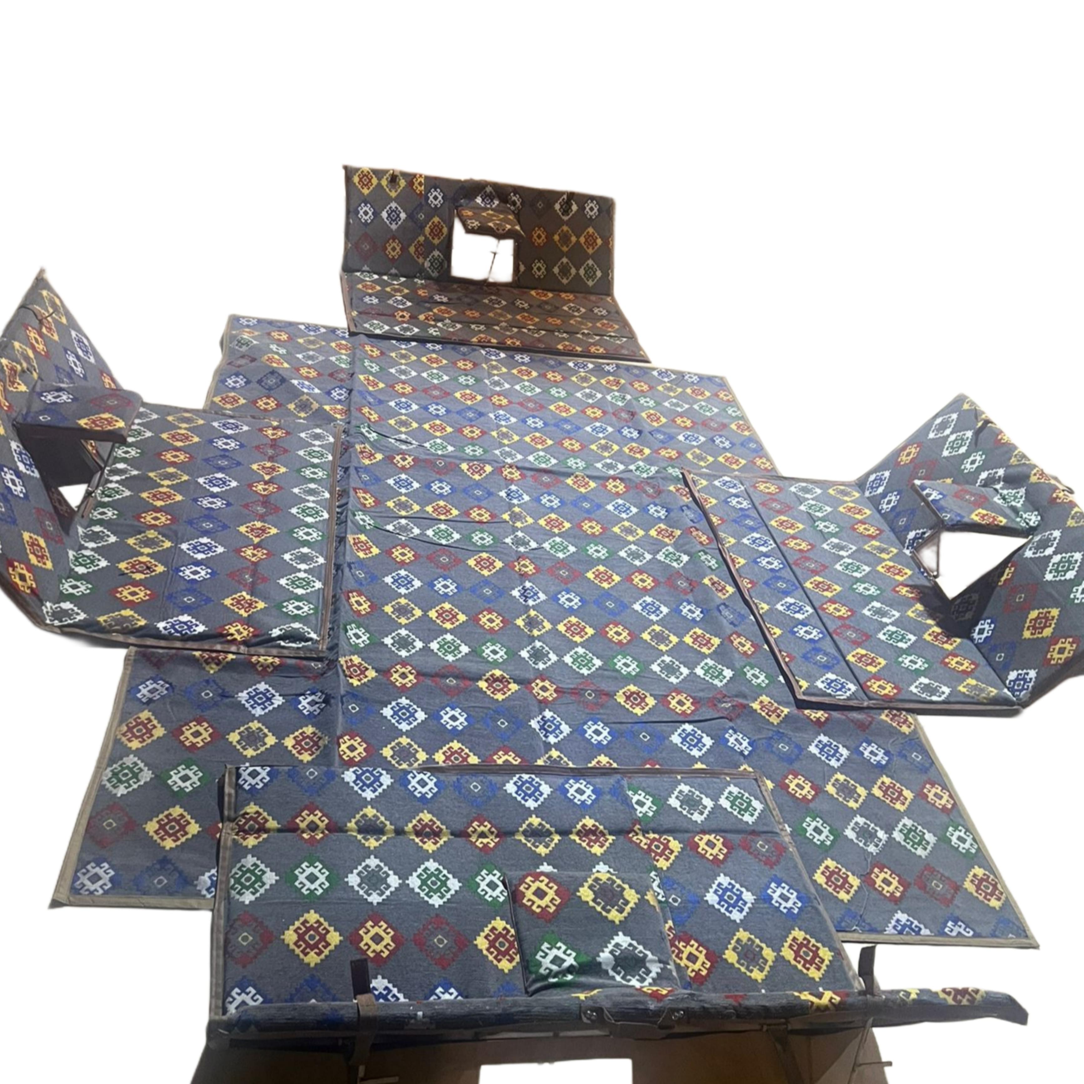 طقم جلسه 8 اشخاص  تكايه حديد رصاصى