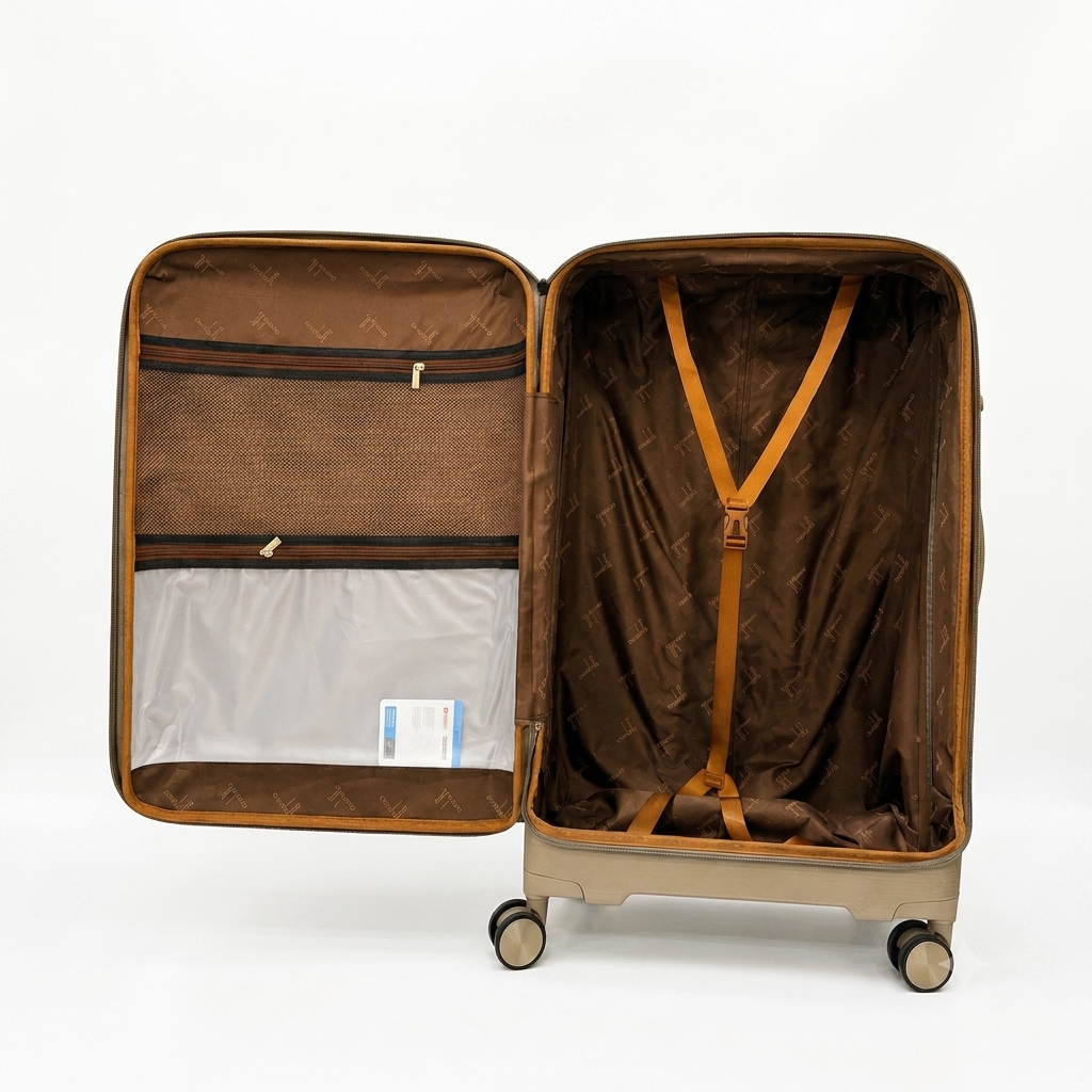 Light brown travel bag, size 28